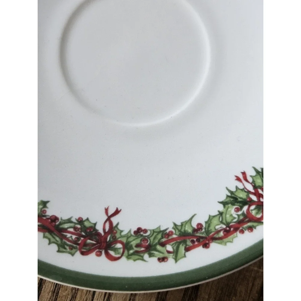 Christopher Radko Traditions Holiday Celebrations Christmas Saucers Set Of 6